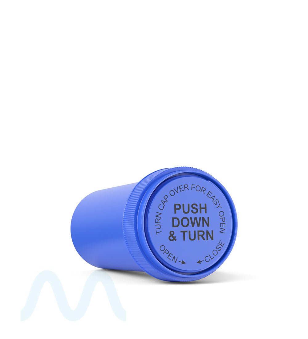 Child Resistant | Opaque Blue Reversible Cap Vials | 40dr - 10g - 150 Count - 7