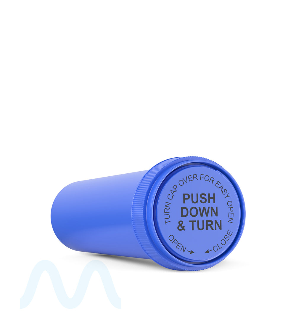 Child Resistant | Opaque Blue Reversible Cap Vials | 60dr - 14g - 100 Count
