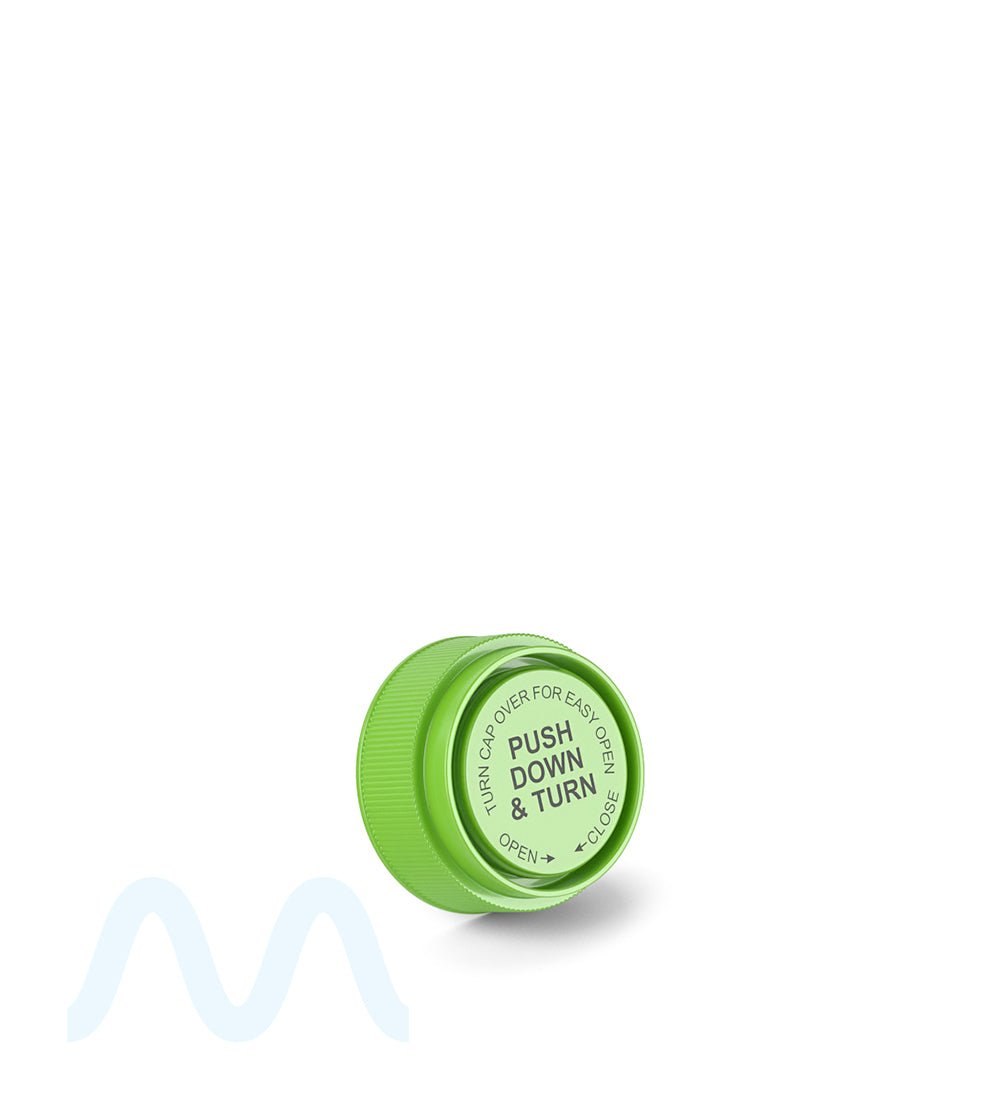 Child Resistant | Opaque Green Reversible Cap Vials | 16dr - 3g - 230 Count - 12