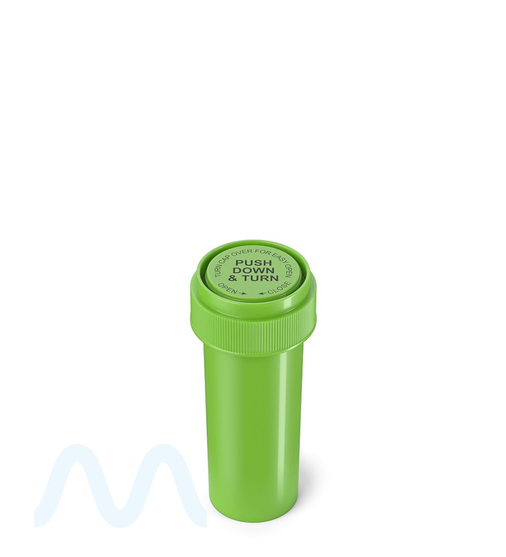 Child Resistant | Opaque Green Reversible Cap Vials | 16dr - 3g - 230 Count - 2