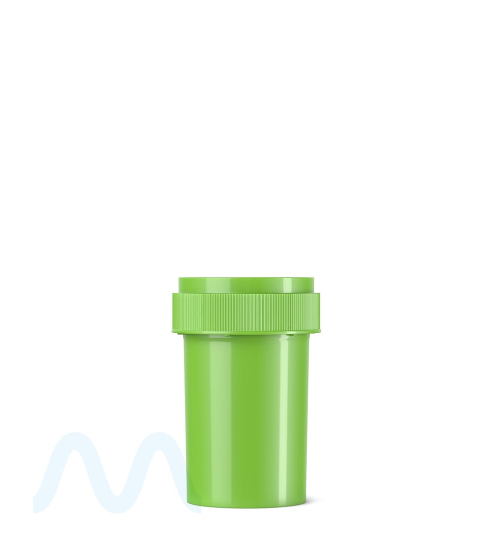 Child Resistant | Opaque Green Reversible Cap Vials | 20dr - 3.5g - 240 Count - 5