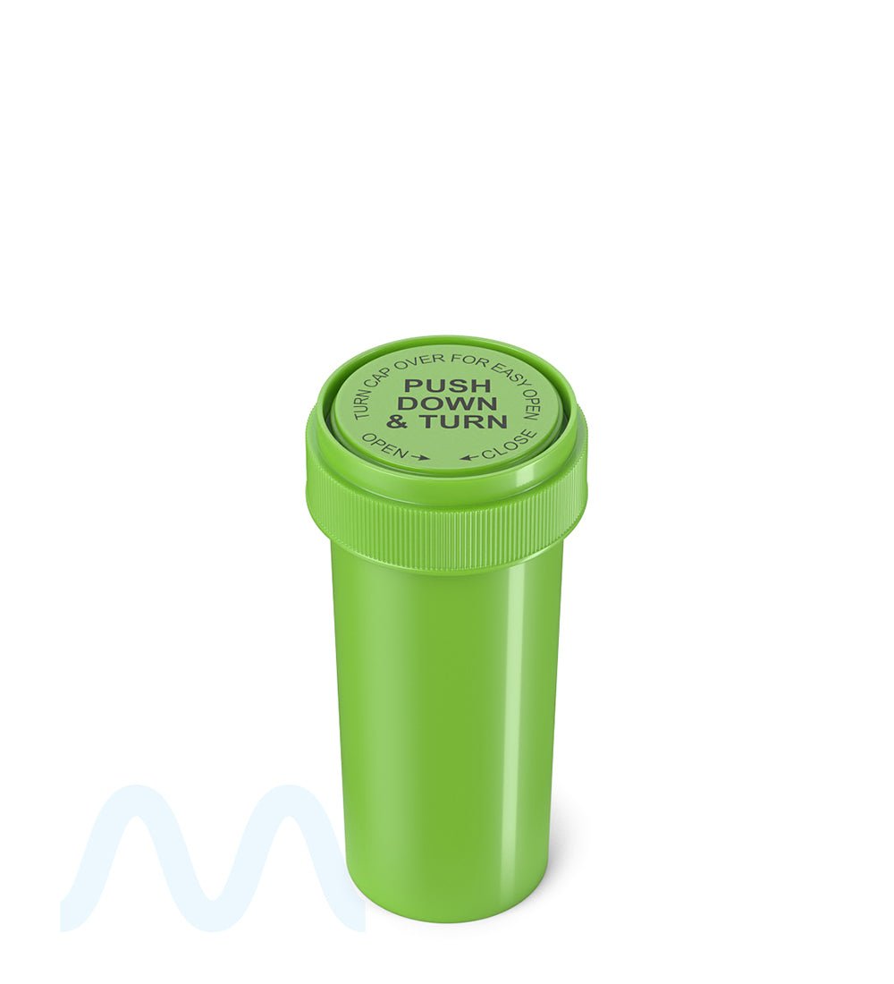 Child Resistant | Opaque Green Reversible Cap Vials | 30dr - 7g - 190 Count - 2