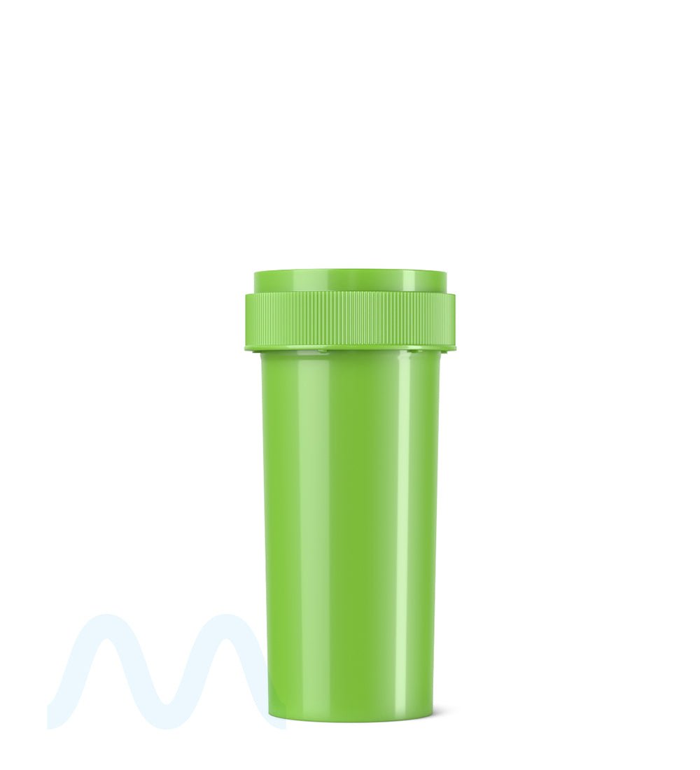 Child Resistant | Opaque Green Reversible Cap Vials | 30dr - 7g - 190 Count - 5