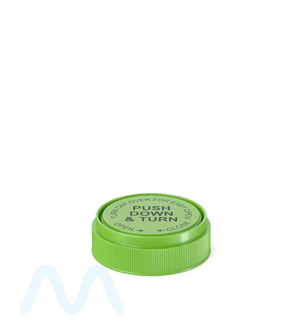 Child Resistant | Opaque Green Reversible Cap Vials | 40dr - 10g - 150 Count - 10