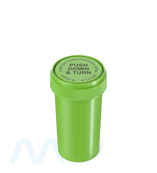 Child Resistant | Opaque Green Reversible Cap Vials | 40dr - 10g - 150 Count - 2