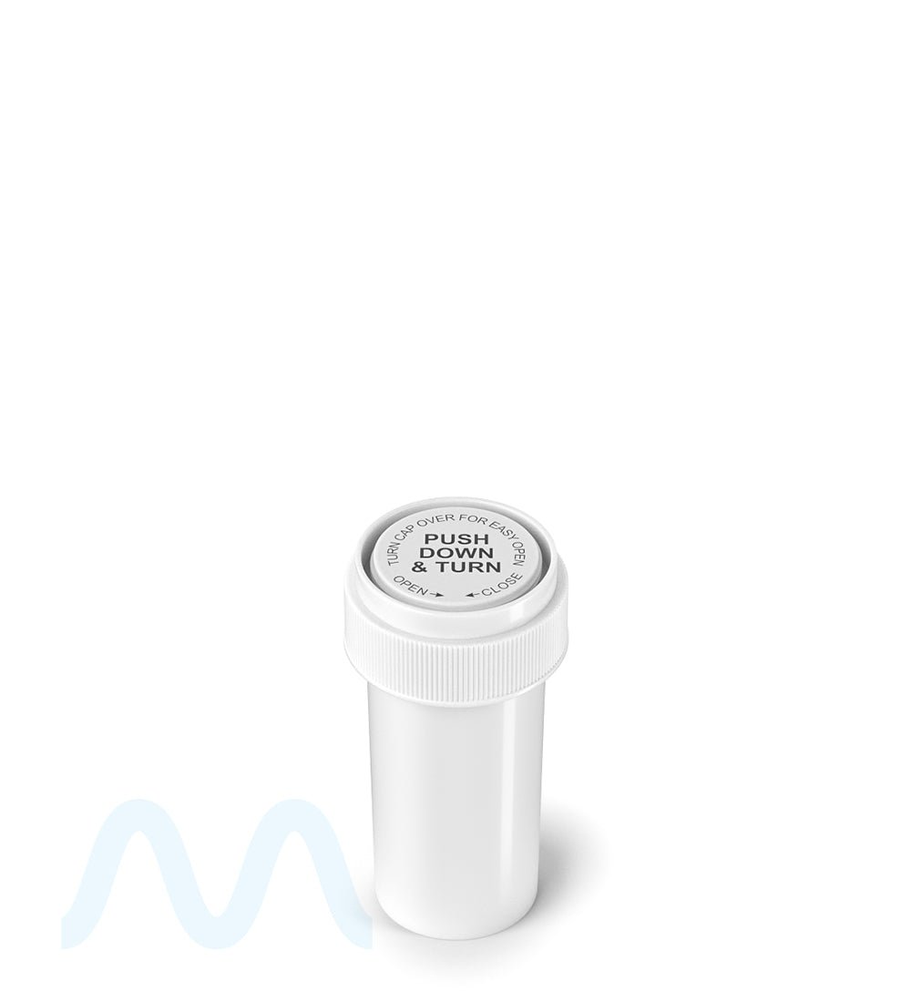 Child Resistant | Opaque White Reversible Cap Vials | 13dr - 2g - 275 Count - 2