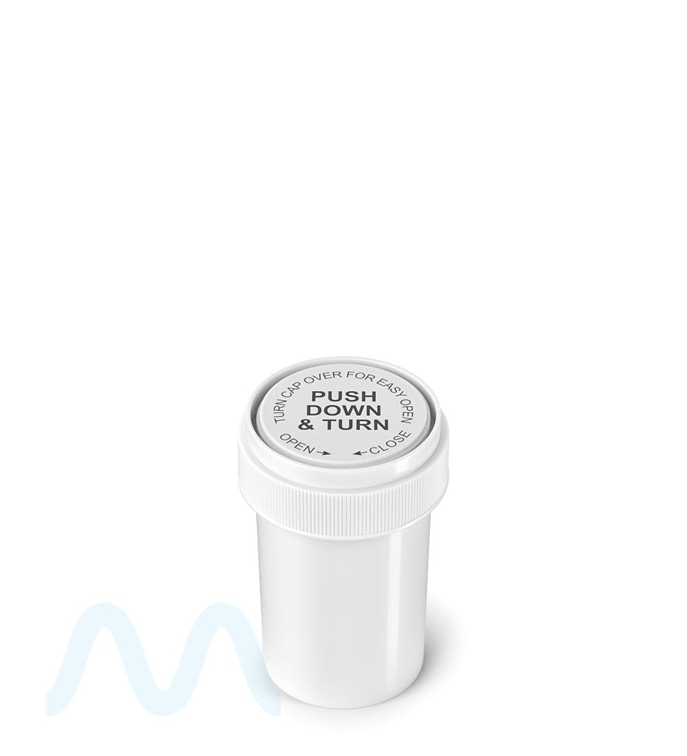 Child Resistant | Opaque White Reversible Cap Vials | 20dr - 3.5g - 240 Count - 2