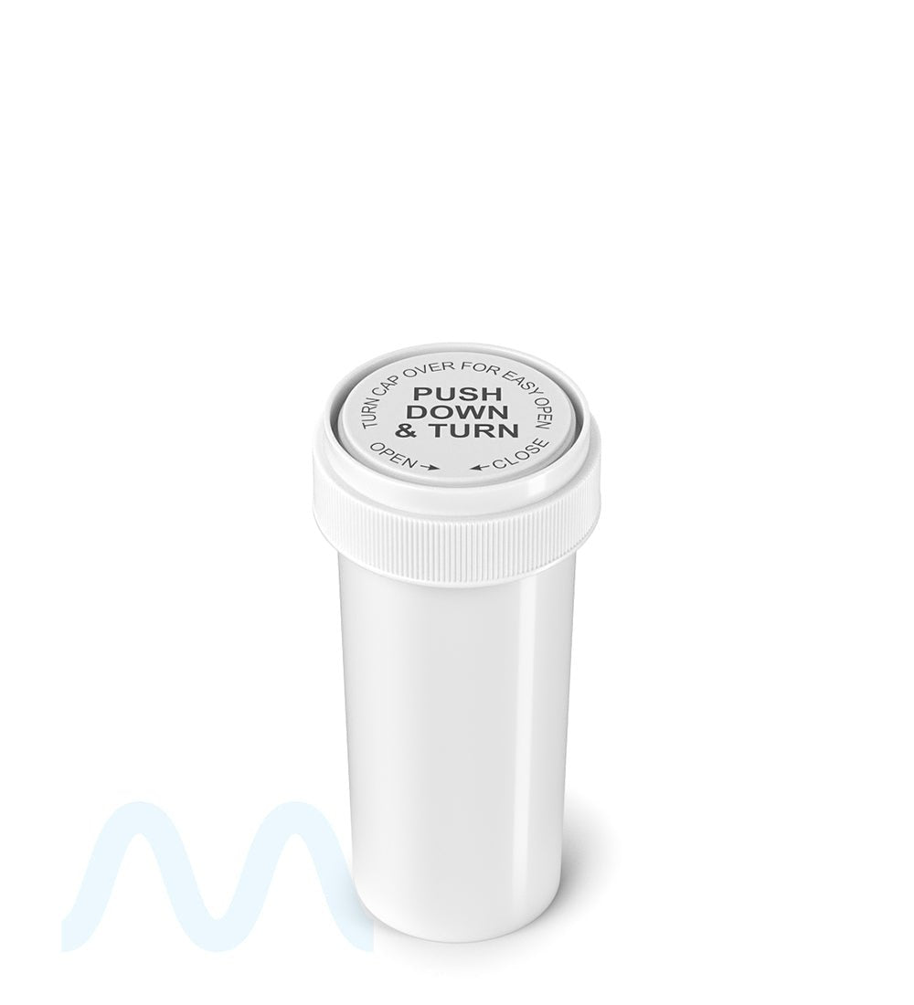 Child Resistant | Opaque White Reversible Cap Vials | 30dr - 7g - 190 Count - 2