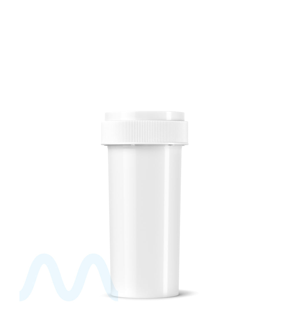 Child Resistant | Opaque White Reversible Cap Vials | 30dr - 7g - 190 Count