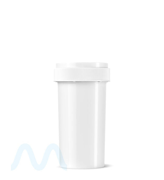 Child Resistant | Opaque White Reversible PCR Cap Vials | 40dr - 10g - 150 Count - 1