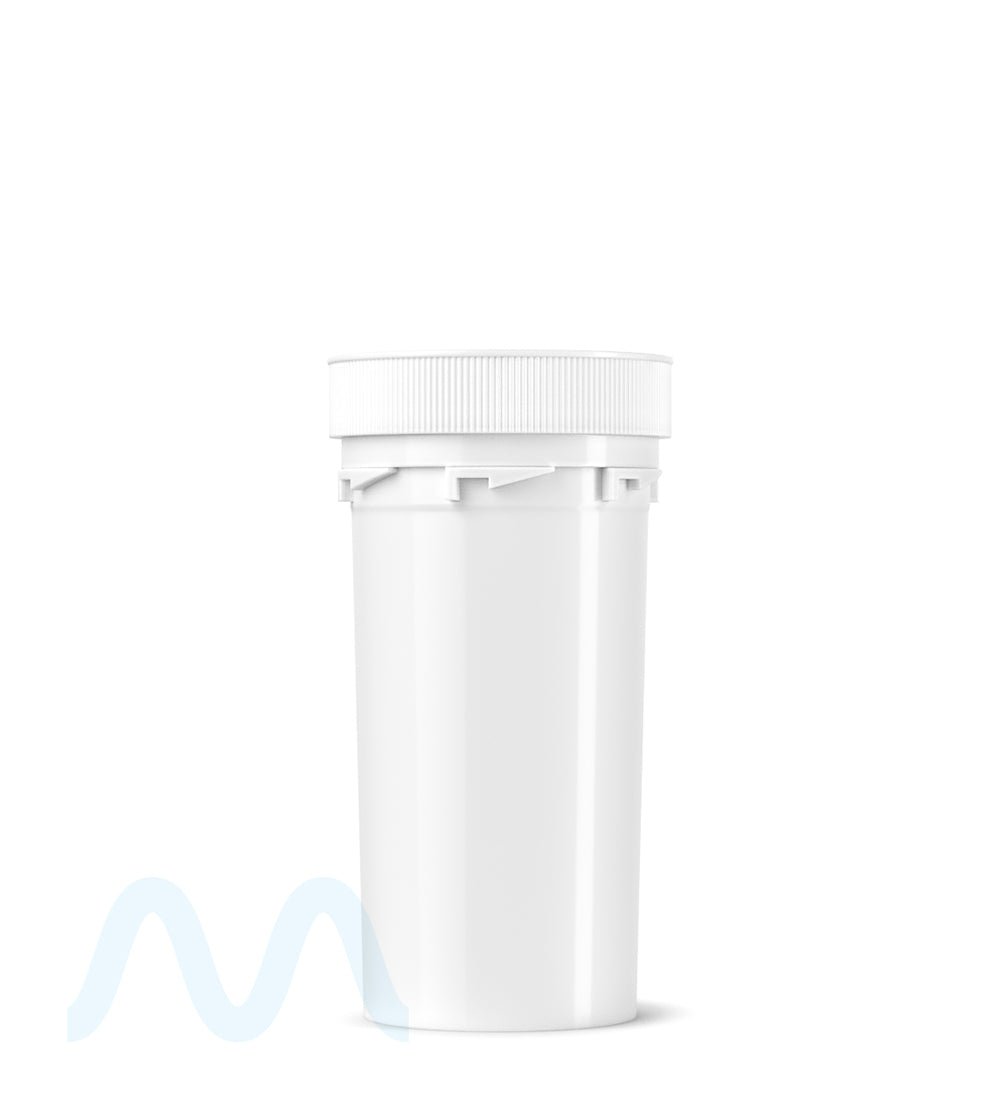 Child Resistant | Opaque White Reversible Cap Vials | 40dr - 10g - 150 Count - 6