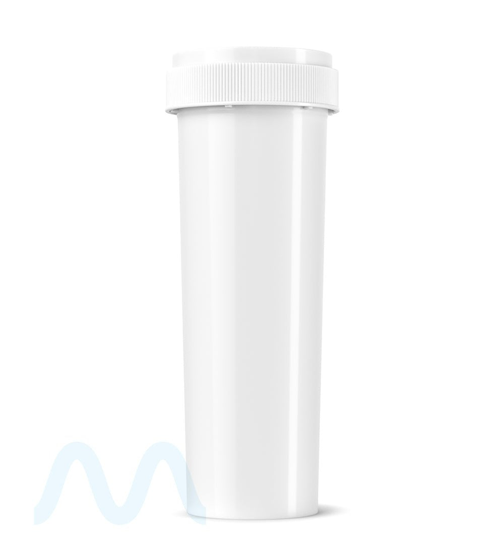 Child Resistant | Solid White Reversible Cap Vials | 60dr - 14g - 100 Count - 5