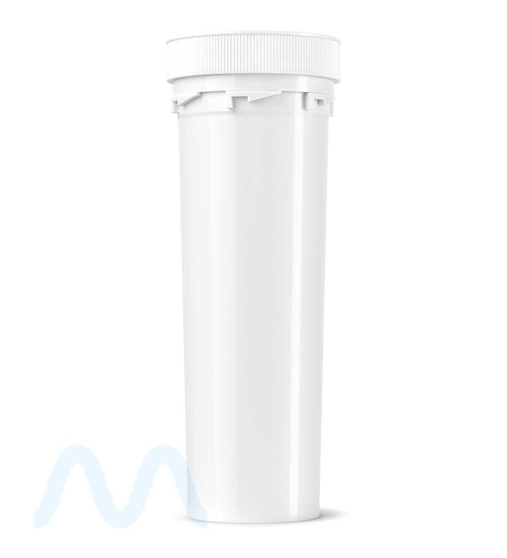 Child Resistant | Solid White Reversible Cap Vials | 60dr - 14g - 100 Count - 6