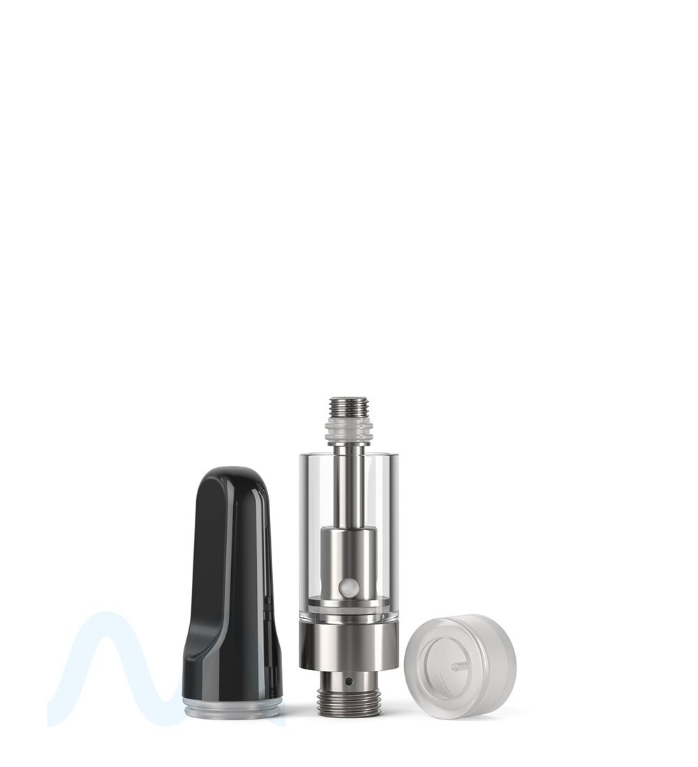 CCELL | TH2 Glass Vape Cartridge with Black Ceramic Mouthpiece | 0.5mL - Screw On - 100 Count - 6