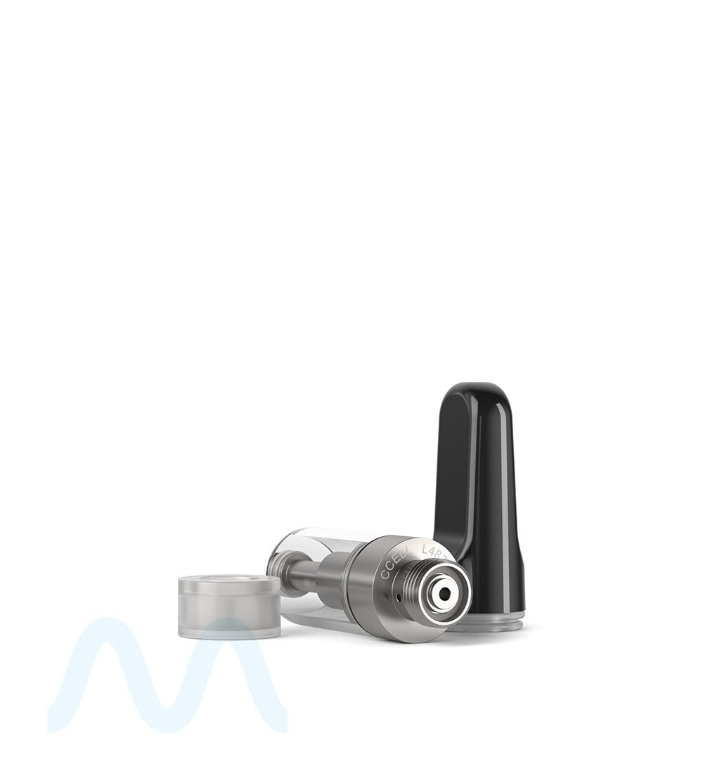 CCELL | TH2 Glass Vape Cartridge with Black Ceramic Mouthpiece | 0.5mL - Screw On - 100 Count - 7