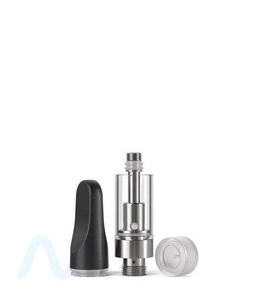 CCELL | TH2 Glass Vape Cartridge with Black Plastic Mouthpiece | 0.5mL - Screw On - 100 Count - 6