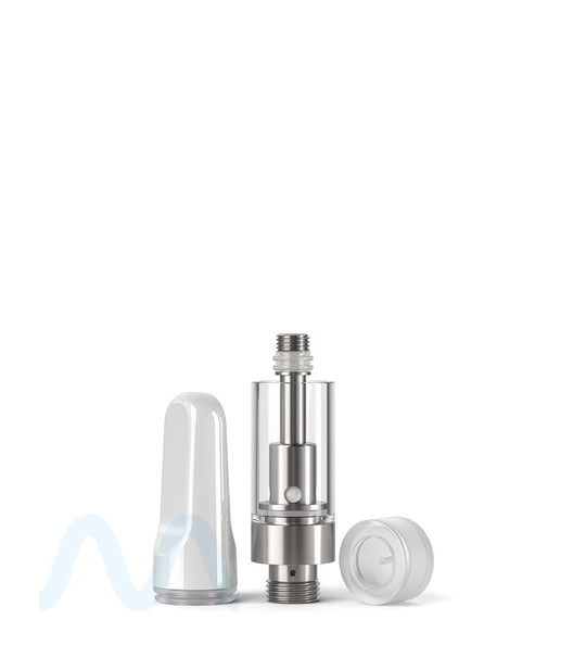 CCELL | TH2 Glass Vape Cartridge with White Ceramic Mouthpiece | 0.5mL - Screw On - 100 Count - 6