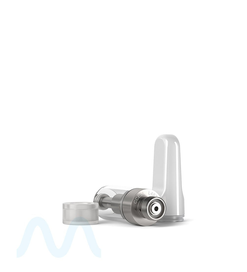 CCELL | TH2 Glass Vape Cartridge with White Ceramic Mouthpiece | 0.5mL - Screw On - 100 Count - 7