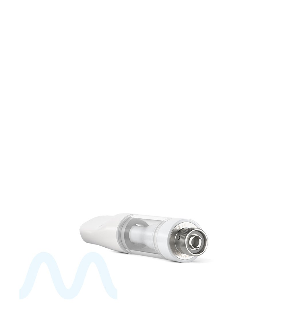 Verified Vapes | Ceramic Vape Cartridge with Flat White Ceramic Mouthpiece | 0.5mL - Press On - 100 Count - 3