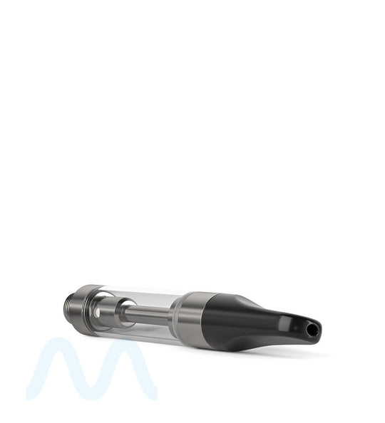 Ceramic Core Glass Vape Cartridge with Flat Black Plastic Mouthpiece | 1mL - Press On - 1200 Count - 4