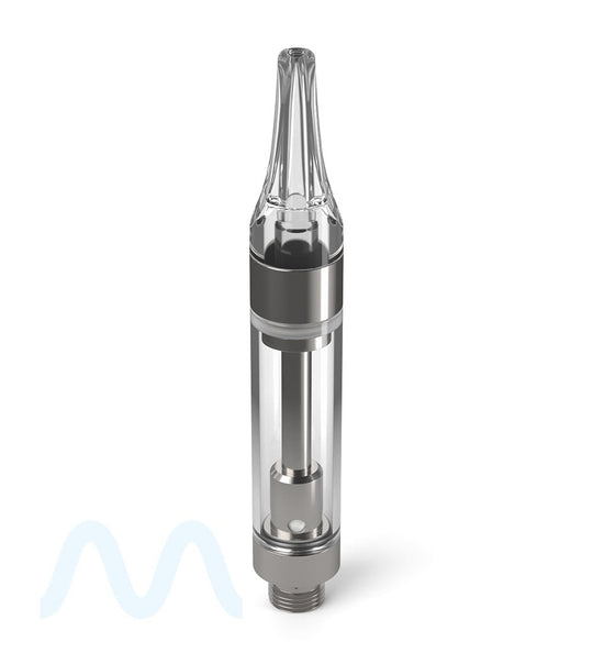 Ceramic Core Glass Vape Cartridge with Flat Clear Plastic Mouthpiece | 1mL - Press On - 1200 Count - 2