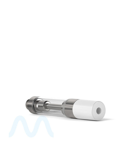 Ceramic Core Glass Vape Cartridge with Round White Plastic Mouthpiece | 1mL - Press On - 1600 Count - 4