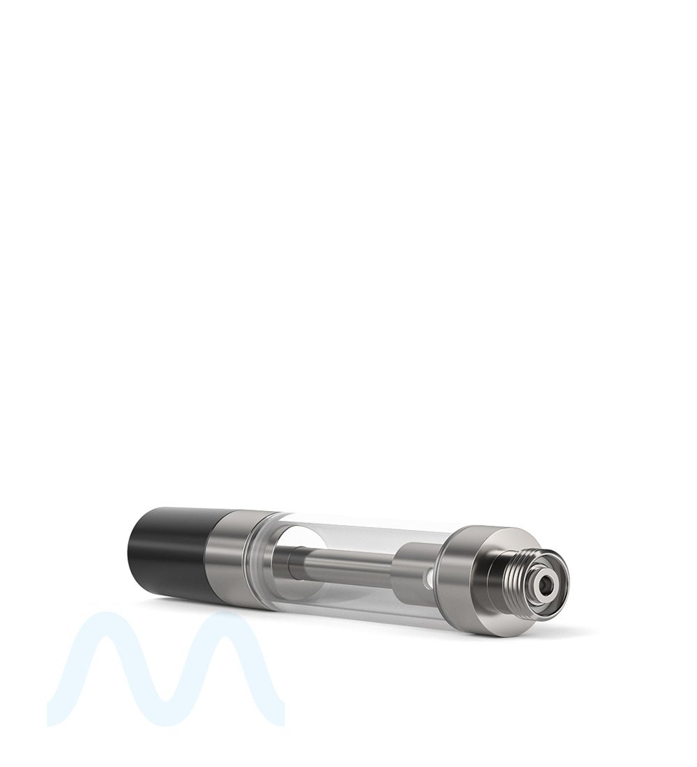 Ceramic Core Glass Vape Cartridge with Round Black Plastic Mouthpiece | 1mL - Press On - 1600 Count - 3