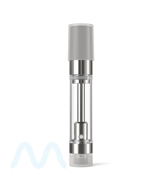 Ceramic Core Glass Vape Cartridge with Round Black Plastic Mouthpiece | 1mL - Press On - 1600 Count - 5