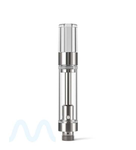 RAE | Ceramic Core Glass Vape Cartridge with Round Clear Plastic Mouthpiece | 1mL - Press On - 1600 Count - 1