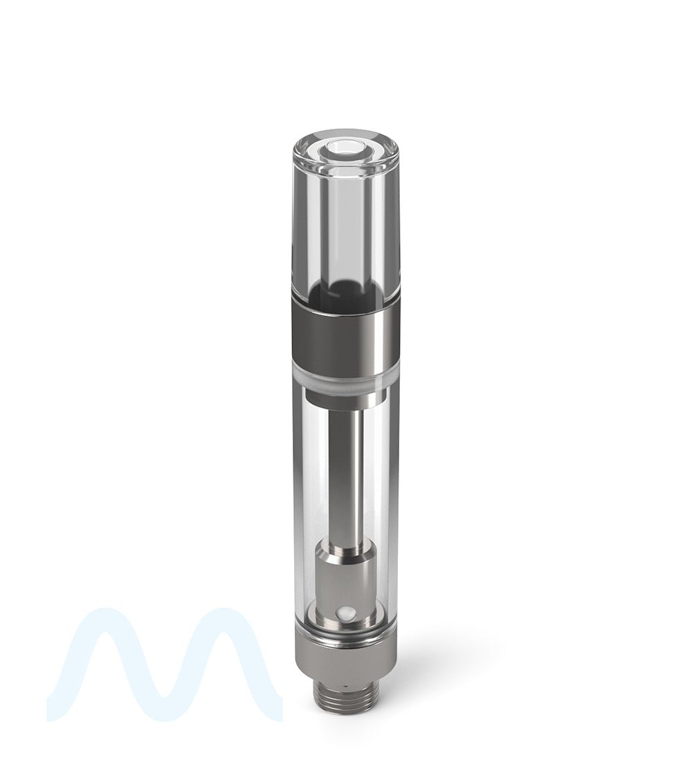 RAE | Ceramic Core Glass Vape Cartridge with Round Clear Plastic Mouthpiece | 1mL - Press On - 1600 Count - 2