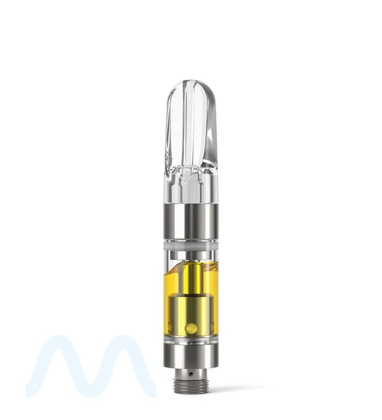 Ceramic Core Glass Vape Cartridge with Flat Clear Plastic Mouthpiece | 0.5mL - Press On - 1200 Count - 8