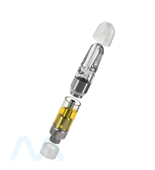 Ceramic Core Glass Vape Cartridge with Flat Clear Plastic Mouthpiece | 0.5mL - Press On - 1200 Count - 9