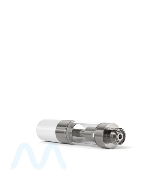 Ceramic Core Glass Vape Cartridge with Round White Plastic Mouthpiece | 0.5mL - Press On - 1600 Count - 3