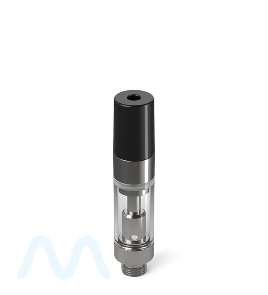 Ceramic Core Glass Vape Cartridge with Round Black Plastic Mouthpiece | 0.5mL - Press On - 1600 Count - 2