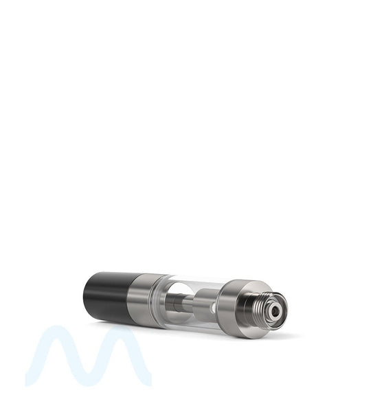 Ceramic Core Glass Vape Cartridge with Round Black Plastic Mouthpiece | 0.5mL - Press On - 1600 Count - 3