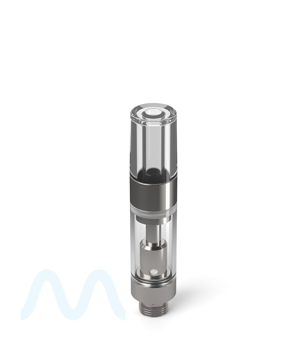 Ceramic Core Glass Vape Cartridge with Round Clear Plastic Mouthpiece | 0.5mL - Press On - 1600 Count - 2