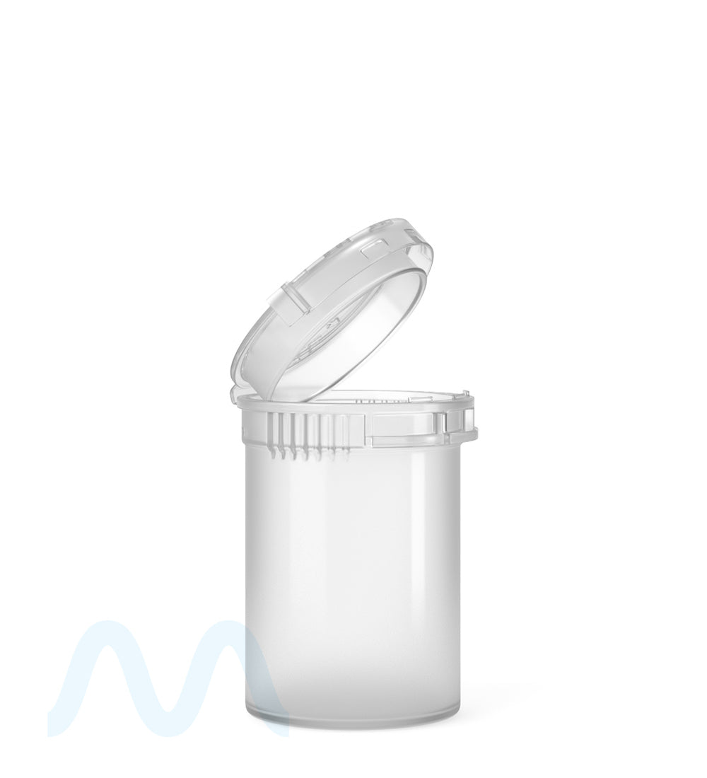 Child Resistant & Tamper Evident | Clear Pop Top Bottles | 6dr - 1g - 550 Count - 1