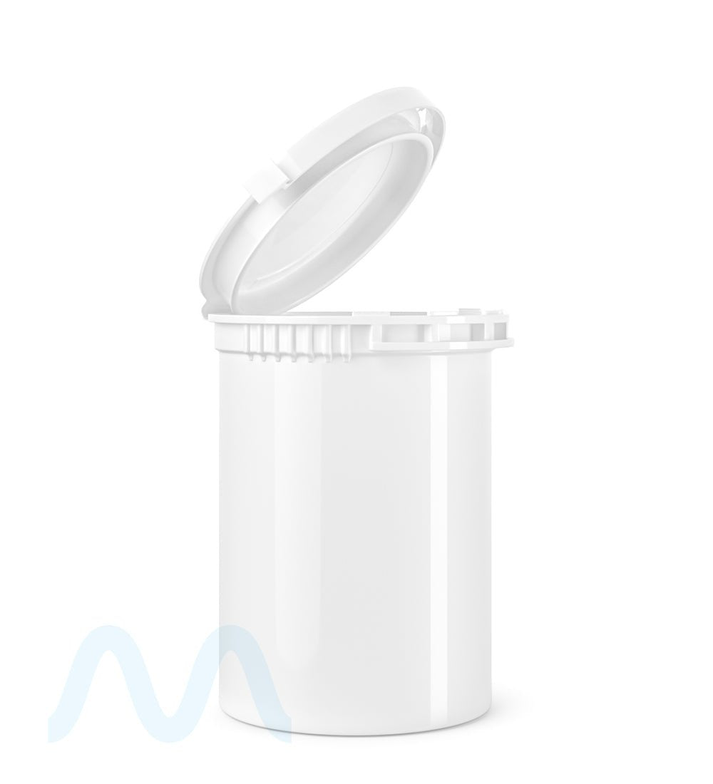 Child Resistant & Tamper Evident | Opaque White Pop Top Bottles | 30dr - 7g - 168 Count - 1