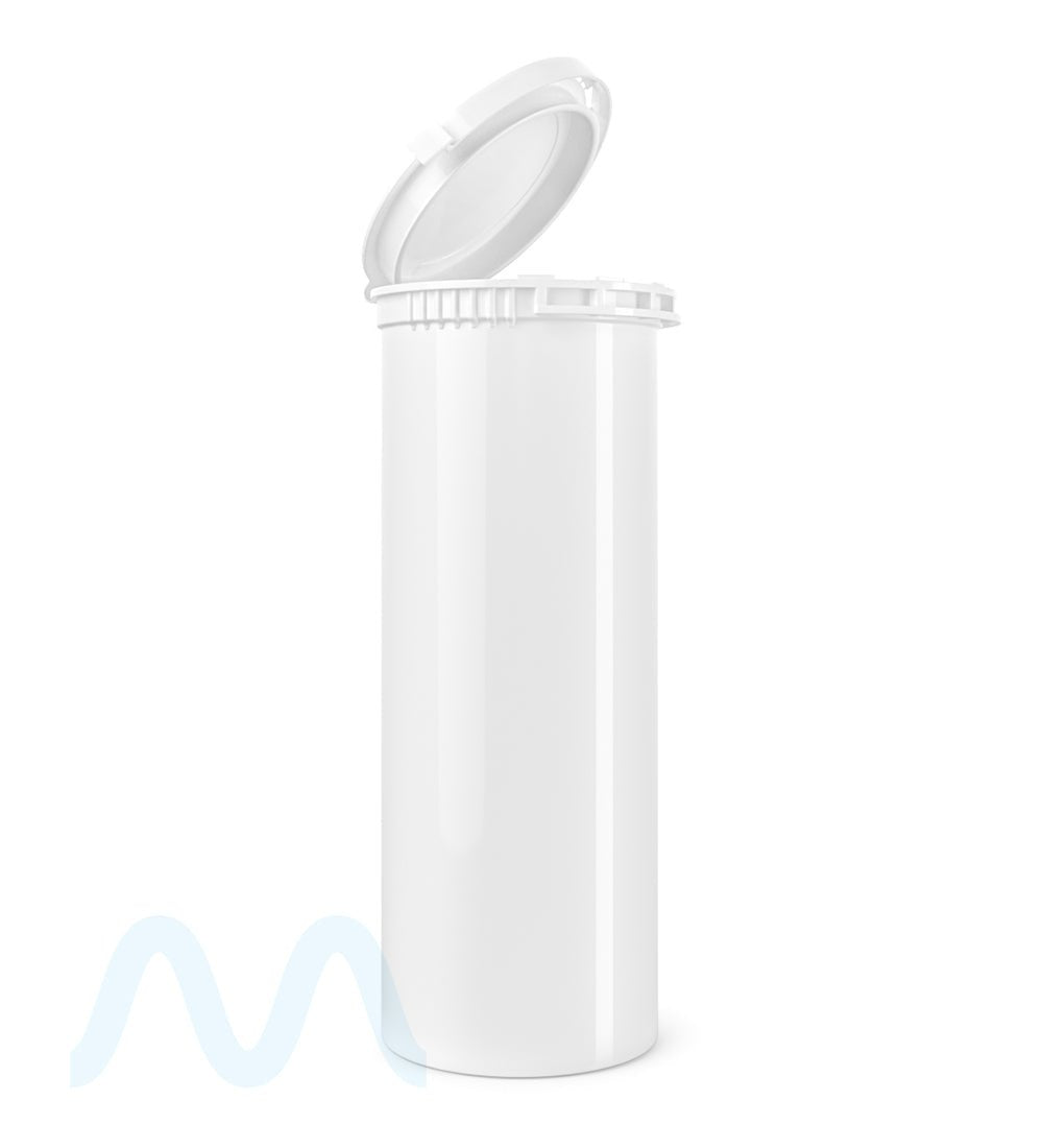 Child Resistant & Tamper Evident | Opaque White Pop Top Bottles | 60dr - 14g - 102 Count - 1