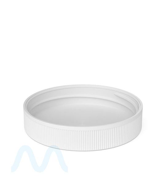 Child Resistant | Ribbed Push Down & Turn Plastic Caps | 89mm - Matte White - 205 Count