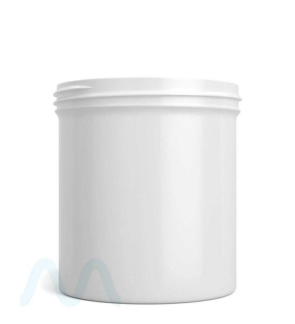 Wide Mouth Straight Sided White Plastic Jars | 89mm - 16oz - 205 Count - 2