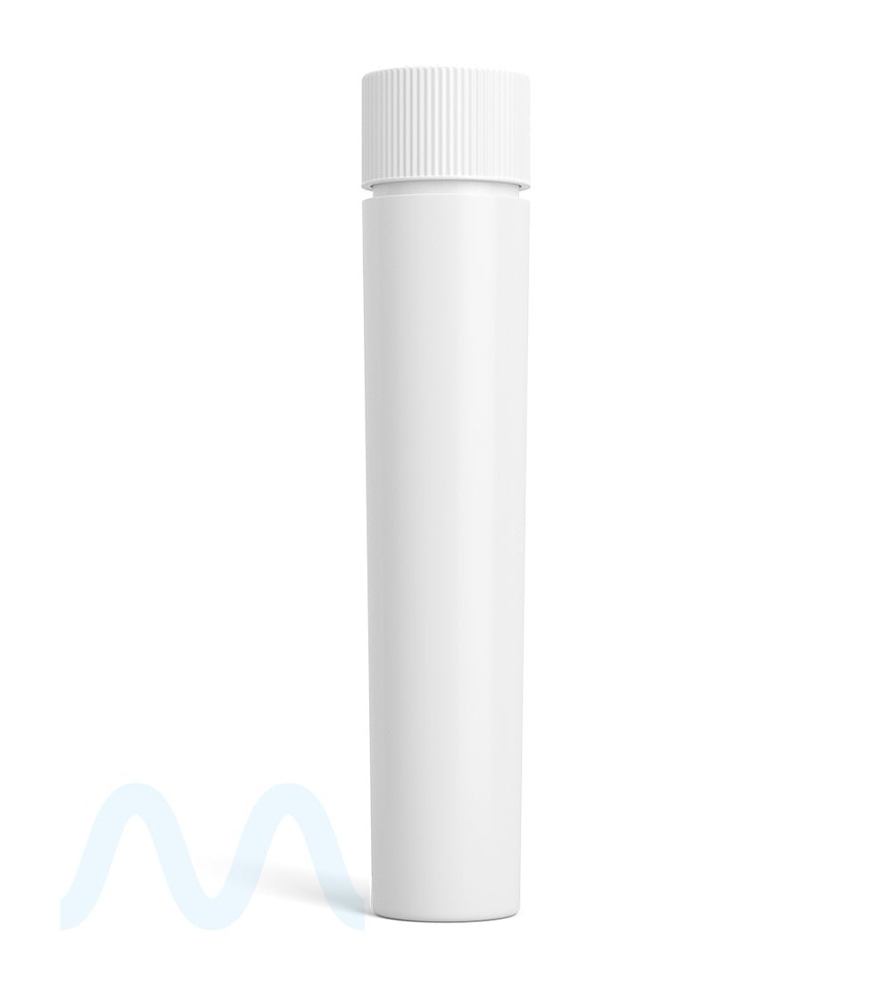 Child Resistant | Push Down & Turn Vape Cartridge Tube | 72mm - White Plastic - 1650 Count - 1