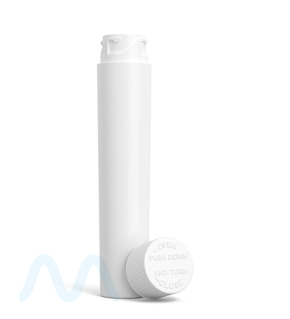 Child Resistant | Push Down & Turn Vape Cartridge Tube | 72mm - White Plastic - 1650 Count - 3