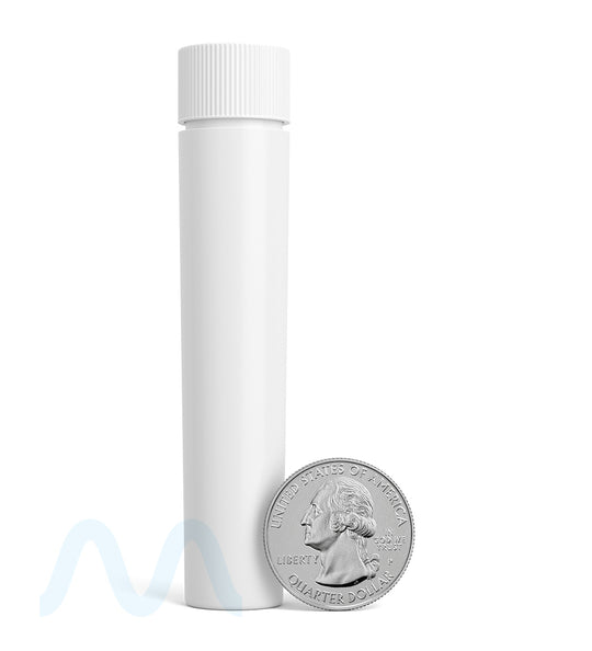 Child Resistant | Push Down & Turn Vape Cartridge Tube | 72mm - White Plastic - 1650 Count - 8