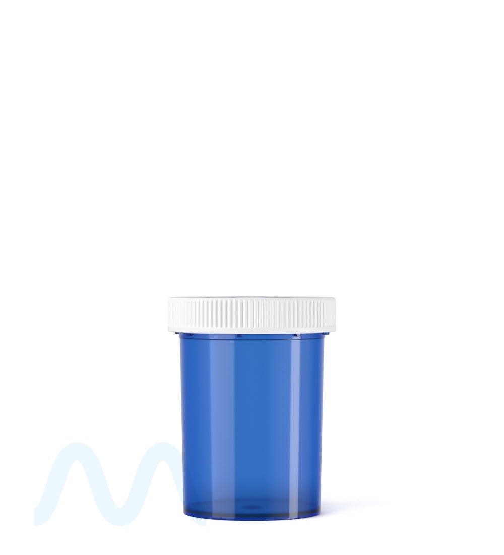 Child Resistant | Transparent Blue Veterinary Push Down & Turn Cap Vial | 30dr - 200 Count - 3