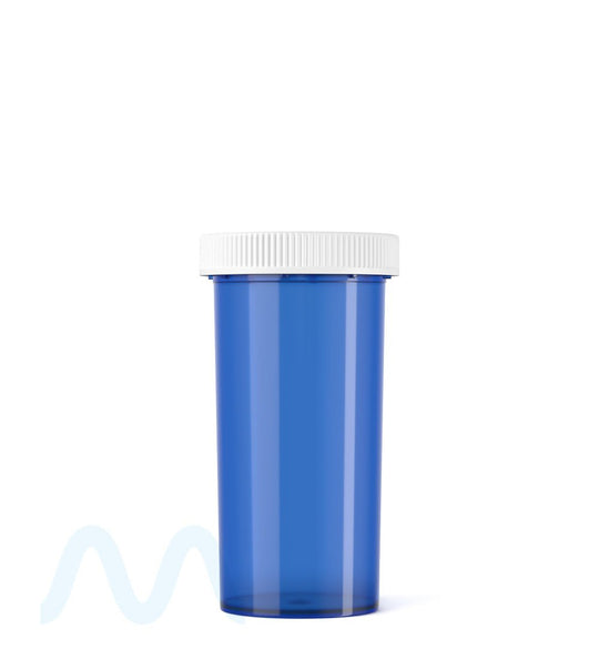 Child Resistant | Transparent Blue Veterinary Push Down & Turn Cap Vial | 40dr - 180 Count - 3