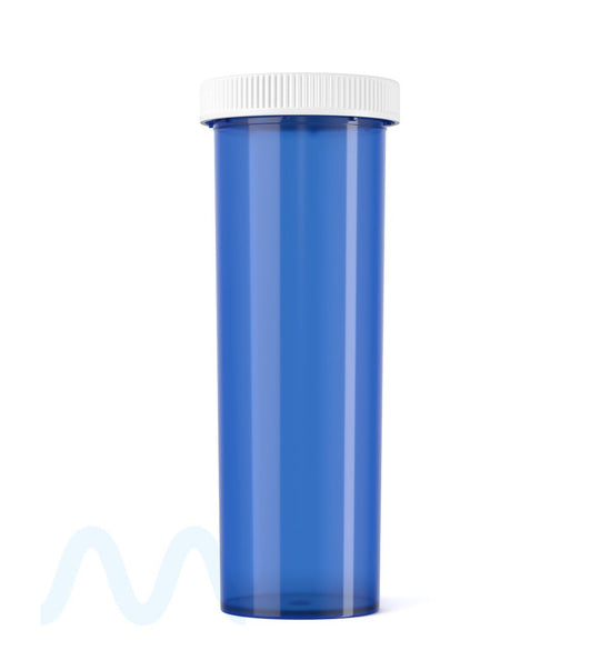 Child Resistant | Transparent Blue Veterinary Push Down & Turn Cap Vial | 60dr - 110 Count - 3