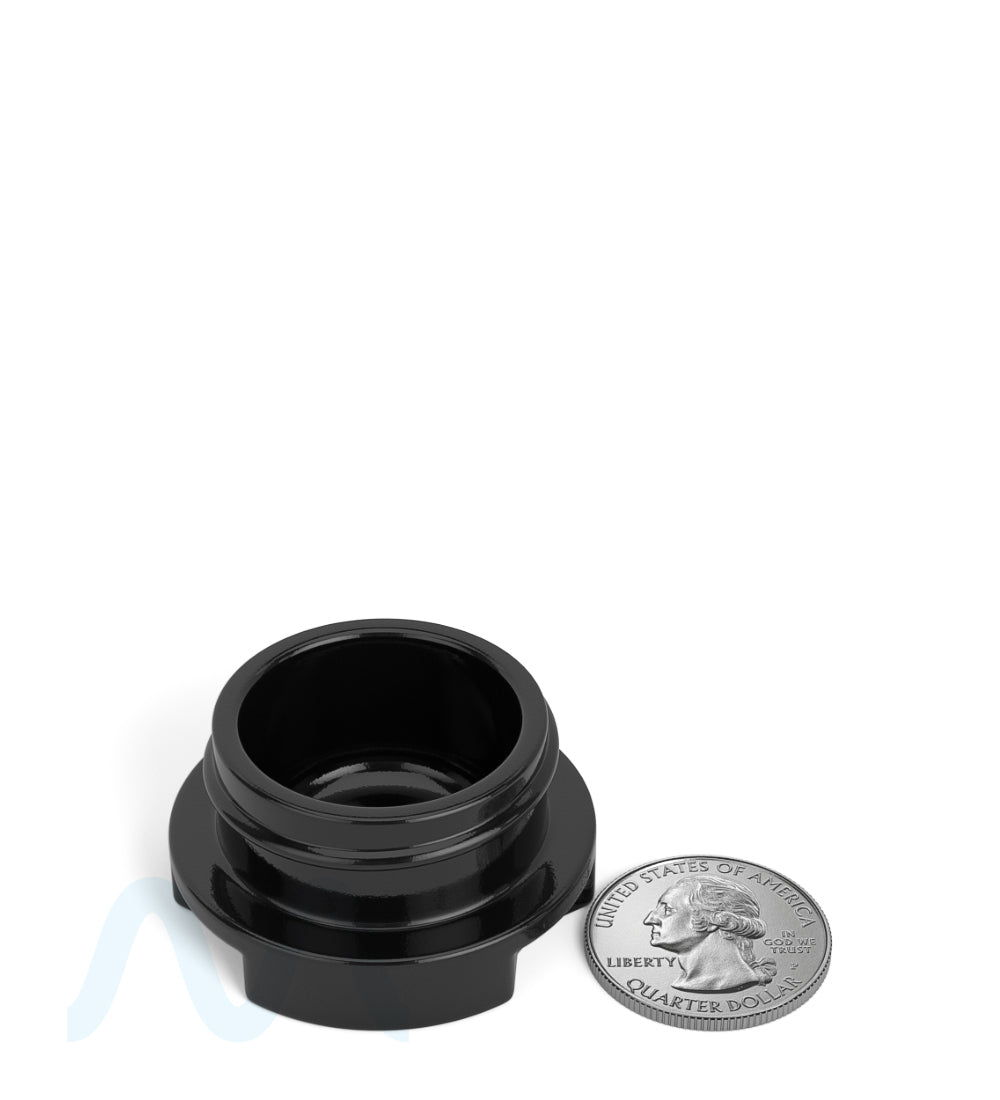 GROW PACK SUPPLY | Child Resistant Black Glass GPS Easy - Grip Concentrate Containers w/ Matte Black Cap | 28mm - 9mL - 320 Count - 7