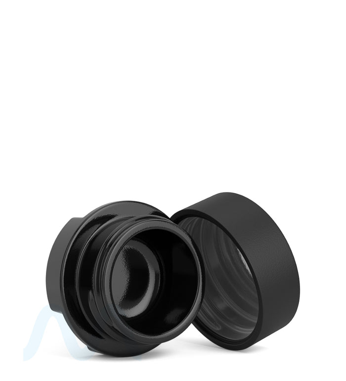 GROW PACK SUPPLY Child Resistant Black Glass Concentrate Containers and Matte Black Cap | 28mm - 9mL | Sample Image