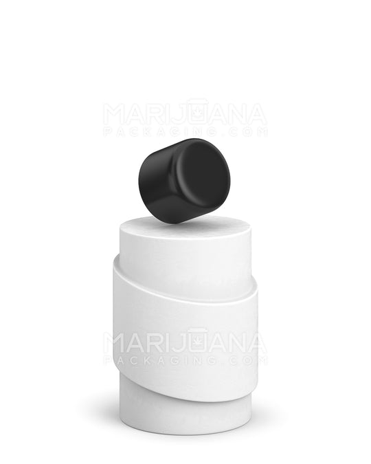 Child Resistant | Dome Push Down & Turn Plastic Caps w/ Foam Liner | 18mm - Matte Black - 400 Count